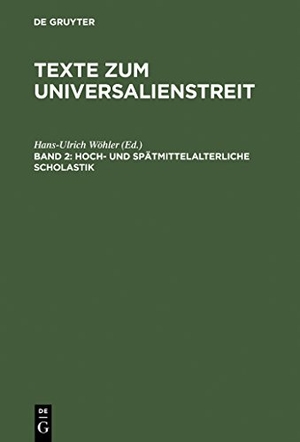 Wöhler, Hans-Ulrich (Hrsg.). Hoch- und spätmittelalterliche Scholastik - Lateinische Texte des 13.¿15. Jahrhunderts. De Gruyter Akademie Forschung, 1994.