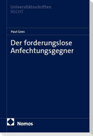 Der forderungslose Anfechtungsgegner