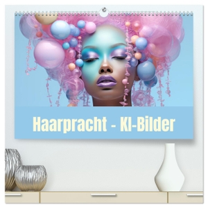 Brunner-Klaus, Liselotte. Haarpracht - KI-Bilder (hochwertiger Premium Wandkalender 2025 DIN A2 quer), Kunstdruck in Hochglanz - Atemberaubende Haarkunst. Calvendo, 2024.