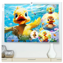 Lustige Enten. Niedlich und farbenfroh (hochwertiger Premium Wandkalender 2024 DIN A2 quer), Kunstdruck in Hochglanz