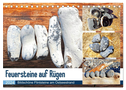 Feuersteine auf Rügen - Bildschöne Flintsteine am Ostseestrand (Tischkalender 2024 DIN A5 quer), CALVENDO Monatskalender