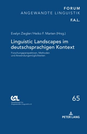 Ziegler, Evelyn / Heiko F. Marten (Hrsg.). Linguistic Landscapes im deutschsprachigen Kontext - Forschungsperspektiven, Methoden und Anwendungsmöglichkeiten. Peter Lang, 2021.