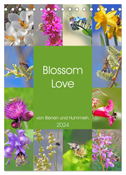 Blossom Love, von Bienen und Hummeln (Tischkalender 2024 DIN A5 hoch), CALVENDO Monatskalender