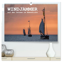 Windjammer auf der Ostsee im Abendlicht (hochwertiger Premium Wandkalender 2025 DIN A2 quer), Kunstdruck in Hochglanz