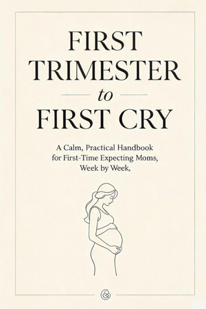 Ga. First Trimester to First Cry - A calm, practical handbook for first-time expecting moms, week by week. Independently published, 2026.
