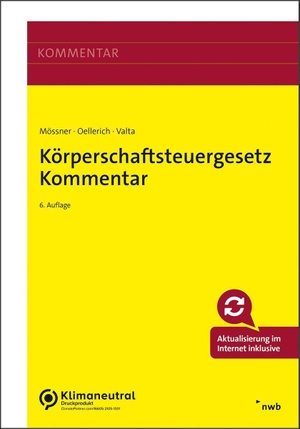 Oellerich, Ingo / Matthias Valta (Hrsg.). Körperschaftsteuergesetz Kommentar. NWB Verlag, 2024.