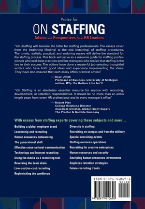 Burkholder / Edwards et al. On Staffing. John Wiley & Sons, 2003.