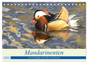 Mandarinenten, ein Farbtupfer auf allen Gewässern. (Tischkalender 2025 DIN A5 quer), CALVENDO Monatskalender
