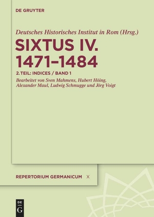 Deutsches Historisches Institut In Rom / Sven Mahmens et al (Hrsg.). Indices. De Gruyter, 2018.