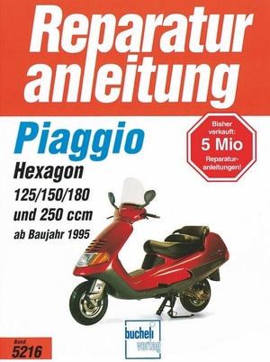 Piaggio Hexagon ab Baujahr 1995 - 2 Takt, Wassergekühlt, Membrangesteuert / 4-Takt, Wassergekühltm OHC, 2 Ventile. Bucheli Verlags AG, 1999.