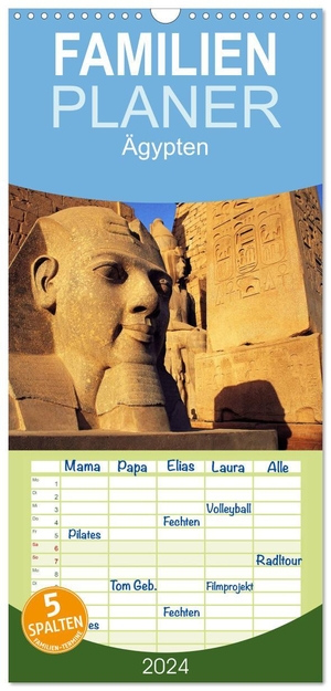 Paterson Runkel Strigl Webeler, McPHOTO. Familienplaner 2024 - Ägypten mit 5 Spalten (Wandkalender, 21 x 45 cm) CALVENDO - Ägypten - Das Land am Nil. Calvendo, 2023.