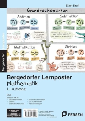 Müller, Ellen. Lernposter Mathematik 1.-4.Klasse - 6 Poster für den Klassenraum. Persen Verlag i.d. AAP, 2015.