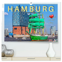 Hamburg - meine Stadt mit viel Herz (hochwertiger Premium Wandkalender 2025 DIN A2 quer), Kunstdruck in Hochglanz