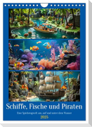 Schiffe, Fische und Piraten (Wandkalender 2025 DIN A4 hoch), CALVENDO Monatskalender