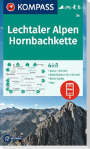 KOMPASS Wanderkarte 24 Lechtaler Alpen, Hornbachkette 1:50.000