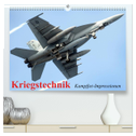 Kriegstechnik. Kampfjet-Impressionen (hochwertiger Premium Wandkalender 2025 DIN A2 quer), Kunstdruck in Hochglanz