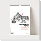 Chiemgauer Alpen, Design Wandkalender 2027, Monatskalender, A4