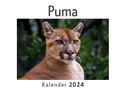 Puma (Wandkalender 2024, Kalender DIN A4 quer, Monatskalender im Querformat mit Kalendarium, Das perfekte Geschenk)