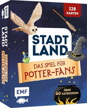 Kartenspiel: Stadt, Land, ... Das inoffizielle Spiel für Harry Potter-Fans mit 128 Karten - Der Spieleklassiker mit über 60 zauberhaften Kategorien für alle Harry Potter-Fans. Edition Michael Fischer, 2023.