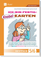 Ich-bin-fertig-Knobelkarten Deutsch Klassen 5-6