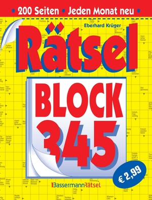 Krüger, Eberhard. Rätselblock 345 (5 Exemplare à 2,99 EUR). Bassermann, Edition, 2026.