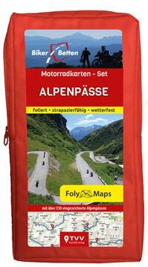 Motorradkarten-Set Alpenpässe - 350 eingezeichnete Alpenpässe 1:250 000. Touristik-Verlag Vellmar, 2024.