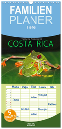 Familienplaner 2025 - COSTA RICA - Tierische Momente mit 5 Spalten (Wandkalender, 21 x 45 cm) CALVENDO