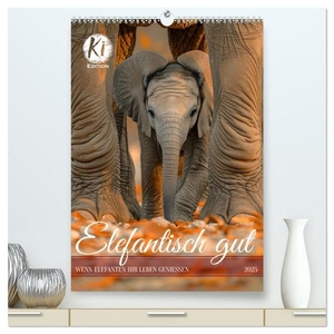 Waurick, Kerstin. Elefantisch gut (hochwertiger Premium Wandkalender 2025 DIN A2 hoch), Kunstdruck in Hochglanz - Das Leben der Elefanten in beeindruckenden Bildern. Calvendo, 2024.