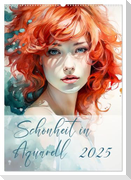 Schönheit in Aquarell (Wandkalender 2025 DIN A2 hoch), CALVENDO Monatskalender