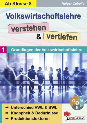 Cebulla, Holger. Volkswirtschaftslehre verstehen & vertiefen / Band 1: Grundlagen der Volkswirtschaftslehre - Unterschied VWL & BWL - Knappheit & Bedürfnisse - Produktionsfaktoren. Kohl Verlag, 2026.