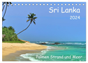 Sri Lanka, Palmen, Strand und Meer (Tischkalender 2024 DIN A5 quer), CALVENDO Monatskalender