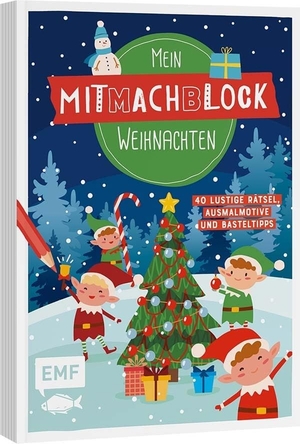 Mein Mitmachblock Weihnachten - 40 weihnachtliche Rätsel, Ausmalmotive und Basteltipps. Edition Michael Fischer, 2022.