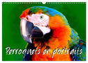 Perroquets en portraits (Calendrier mural 2024 DIN A3 vertical), CALVENDO calendrier mensuel