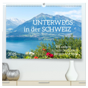 Unterwegs in der Schweiz: Wandern zu märchenhaften Bergen und Seen (hochwertiger Premium Wandkalender 2025 DIN A2 quer), Kunstdruck in Hochglanz