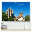 Erfurt - Die Landeshauptstadt mit Geschichte (hochwertiger Premium Wandkalender 2024 DIN A2 quer), Kunstdruck in Hochglanz