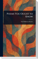 Poems You Ought to Know
