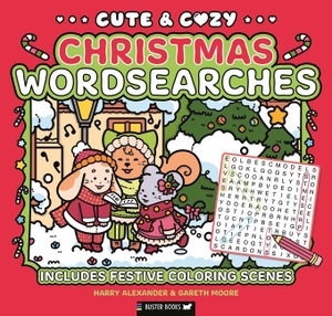 Moore, Gareth. Cute & Cozy Christmas Wordsearches - Includes Festive Coloring Scenes. Michael O'Mara Books, 2026.