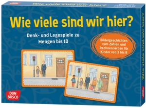 Gully, Angela. Wie viele sind wir hier? Bildergeschichten zum Zählen und Rechnen lernen für Kinder von 3 bis 8 - Denk- und Legespiele zu Mengen in der Mathematik. Material für Lernspiele in der Kita und zur Schulvorbereitung. Don Bosco Medien GmbH, 2023.
