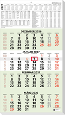4-Monatskalender grün Blauer Engel 2027