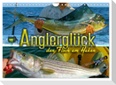 Anglerglück - den Fisch am Haken (Wandkalender 2024 DIN A4 quer), CALVENDO Monatskalender