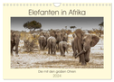 Elefanten in Afrika - Die mit den großen Ohren (Wandkalender 2024 DIN A4 quer), CALVENDO Monatskalender