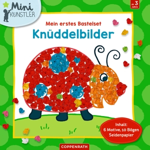 Mein erstes Bastelset: Knüddelbilder - Inhalt: 6 Motive, 10 Bögen Seidenpapier. Coppenrath, 2020.