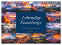Lebendige Feuerberge - Fantastisch durch eine KI in Szene gesetzt (Wandkalender 2025 DIN A4 quer), CALVENDO Monatskalender