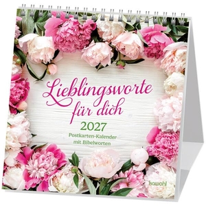 Lieblingsworte für dich 2027 - Postkartenkalender mit Bibelworten. Kawohl Verlag GmbH, 2026.