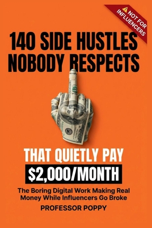 Poppy. 140 SIDE HUSTLES NOBODY RESPECTS (THAT QUIETLY PAY $2,000/MONTH) - The Boring Digital Work Making Real Money While Influencers Go Broke. Independently published, 2026.