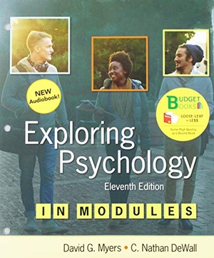 Myers, David G / C Nathan Dewall. Loose-Leaf Version for Exploring Psychology in Modules. Worth Publishers, 2018.