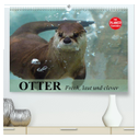 Otter. Frech, laut und clever (hochwertiger Premium Wandkalender 2024 DIN A2 quer), Kunstdruck in Hochglanz