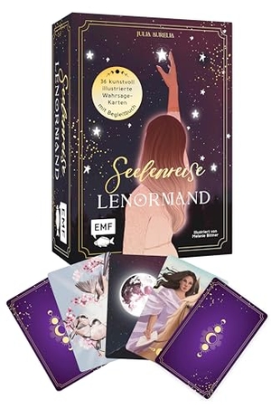 Aurelia, Julia. Lenormand-Kartenset: Seelenreise Lenormand - 36 kunstvoll illustrierte Wahrsage-Karten mit Begleitbuch | Edle Box mit Magnetverschluss und Goldfolie. Edition Michael Fischer, 2024.