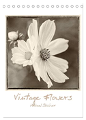 Vintage-Flowers (Tischkalender 2024 DIN A5 hoch), CALVENDO Monatskalender