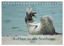 Robben an der Nordsee (Tischkalender 2024 DIN A5 quer), CALVENDO Monatskalender